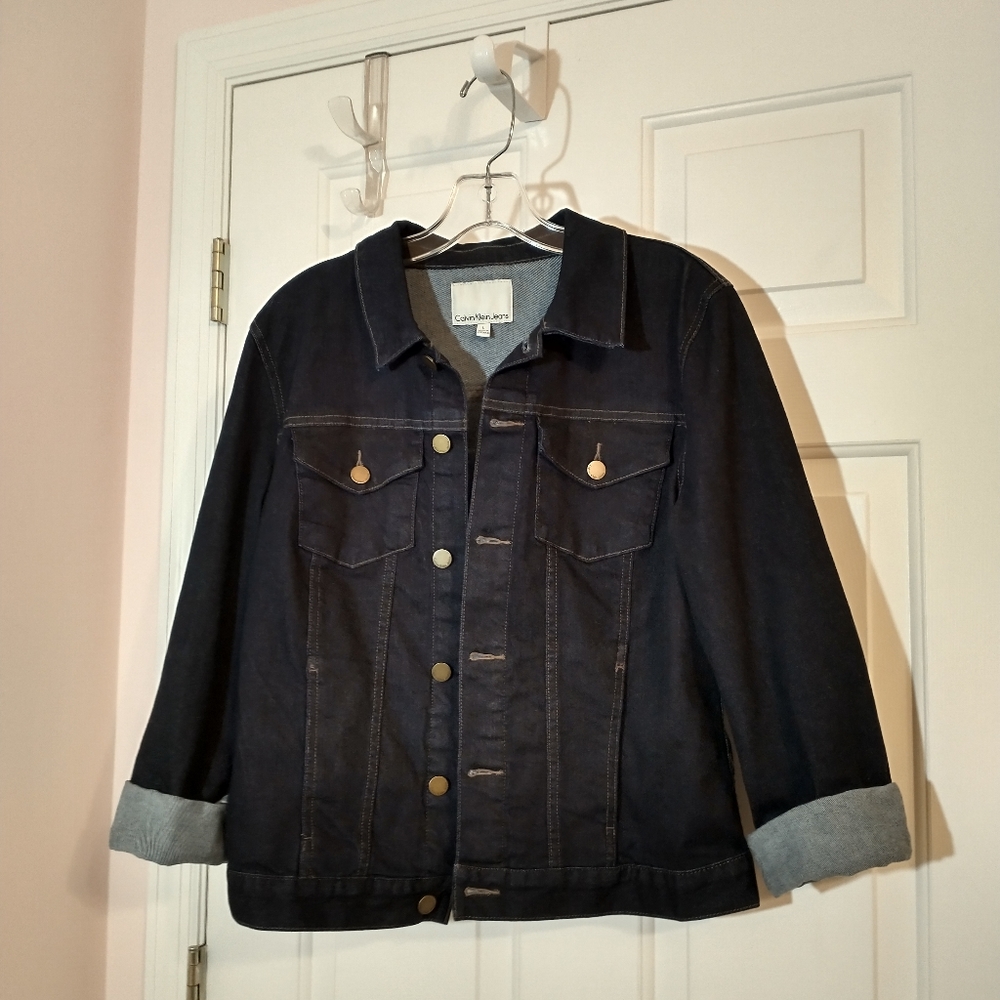 {Calvin Klein} Jean Jacket NWOT